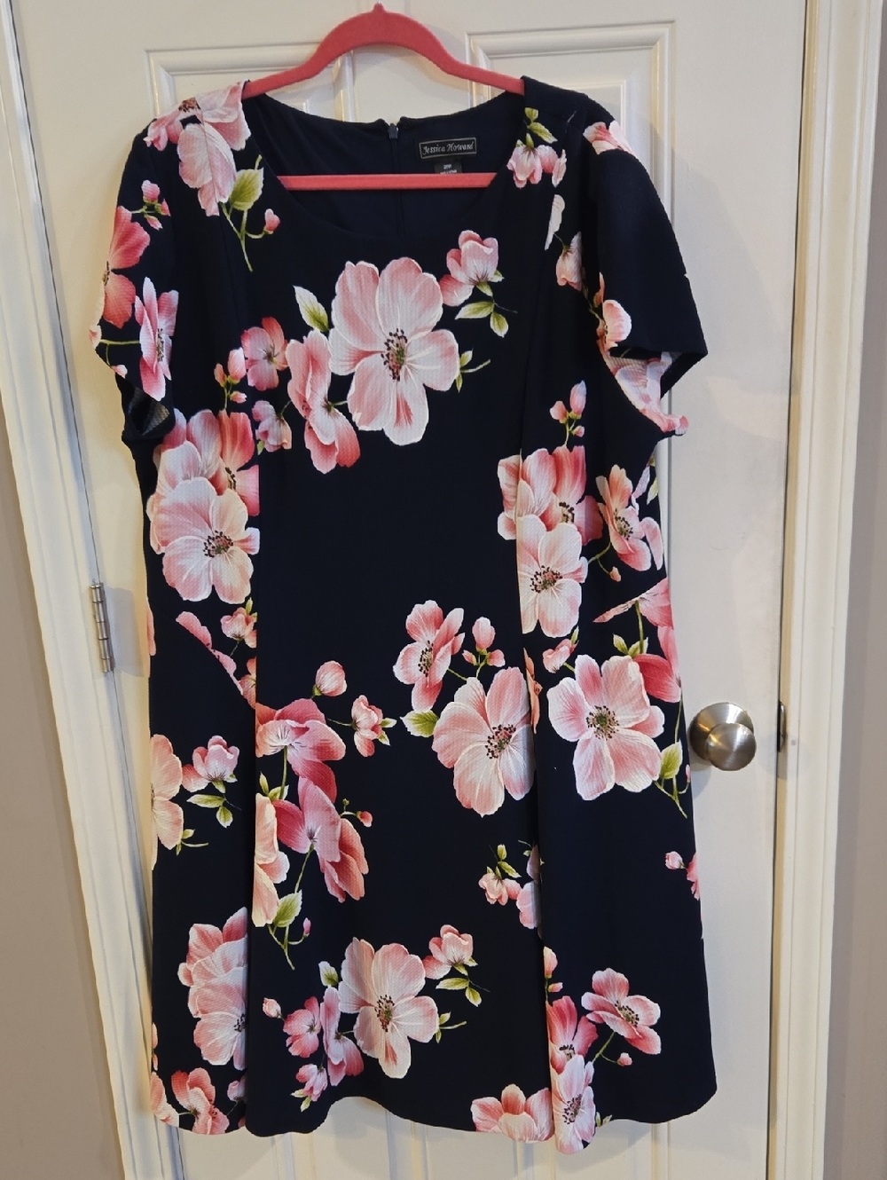 Jessica Howard Navy Mini Dress with Pink Floral Print
